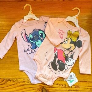 Disney Baby Pink and Purple Bundle Two Piece Set